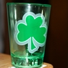 St Patrick's Day glass
